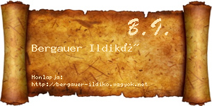 Bergauer Ildikó névjegykártya